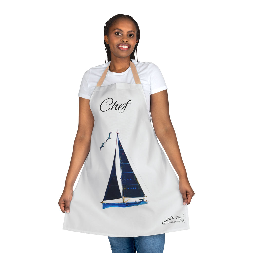 Sailor Chefs Apron, Galley Kitchen Cooking Apron - Boat Chef Apron, Custom Name Option, Adjustable BBQ Apron, Gift for Sailors, Boat
