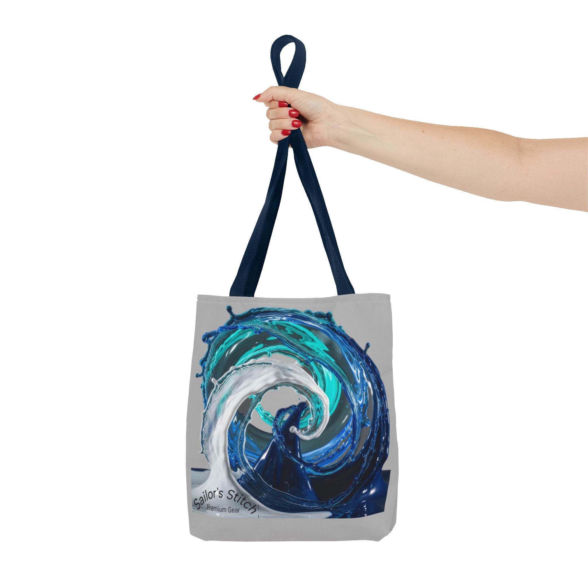 Colorful Wave Art Anchor Tote Sack Bag, Beach Bag, Summer Accessory, Nautical Gift, Reusable Shopping Tote, Art Print Handbag, Nautical gift, Sailor’s sack bag, Nautical accessories