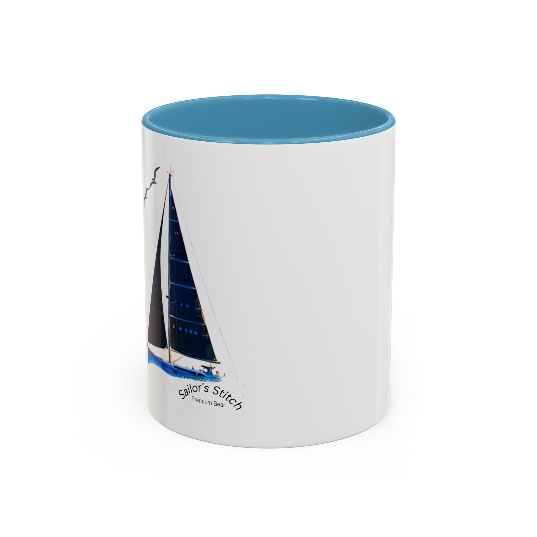 Sailing Yacht Mug, Nautical Coffee Cup, Ocean Lover Gift, Sailboat Tea Mug, Maritime Kitchen Decor, Sailor Mugs, Beach Theme Cup