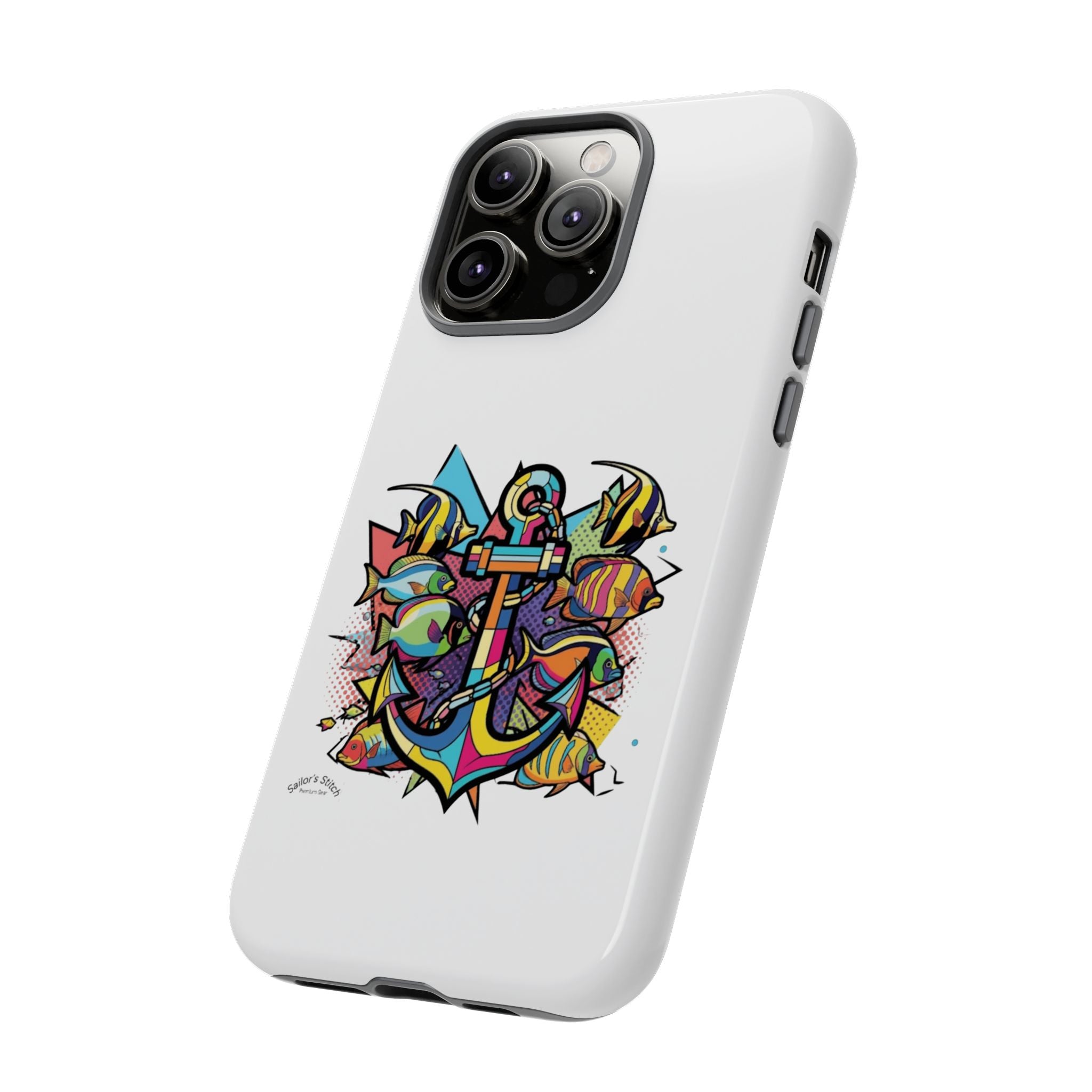 Pop Art Anchor Sailors Stitch Tough Phone Case - customisable crew name