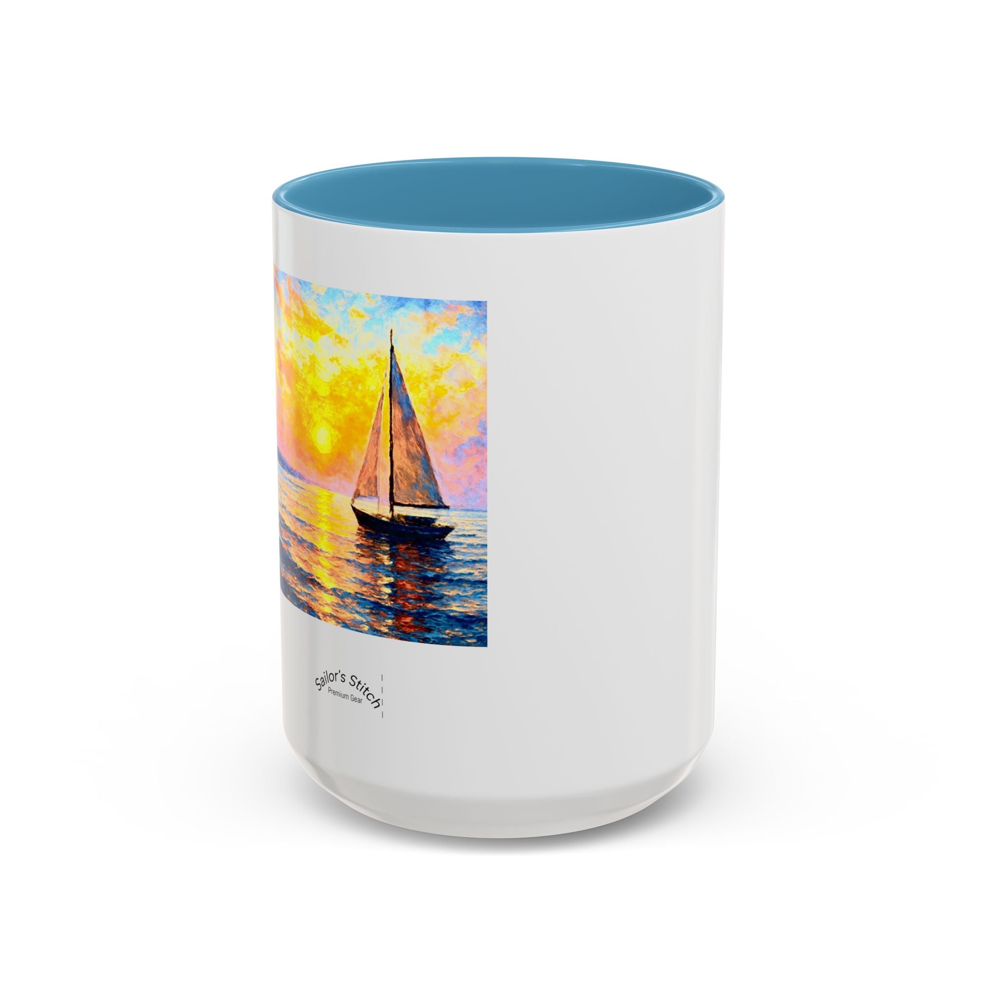 Sailing Sunset Coffee Mug, Nautical Tea Cup, Ocean Lover Gift, Boat Captain Kitchen Decor, Sailboat Ceramic Mug, Nautical Gift, Galley accessories