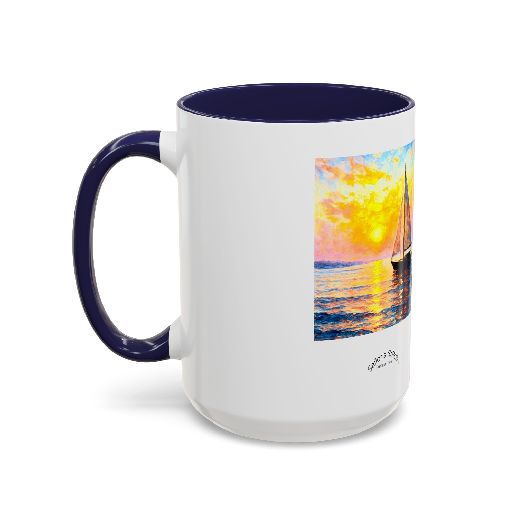 Sailing Sunset Coffee Mug, Nautical Tea Cup, Ocean Lover Gift, Boat Captain Kitchen Decor, Sailboat Ceramic Mug, Nautical Gift, Galley accessories