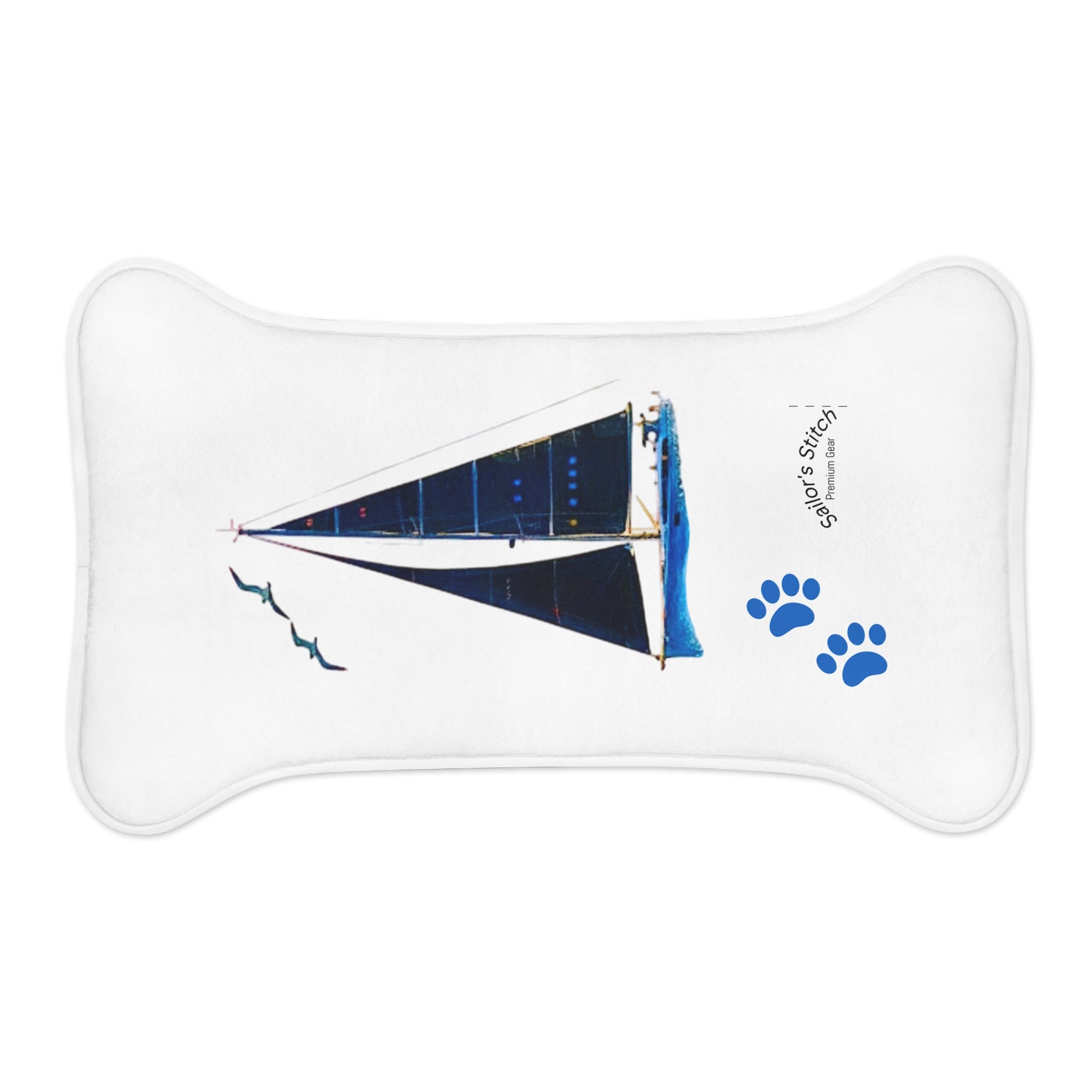 Yacht Design Pet Feeding Mat personalisable with pet name, Nautical pet accessories