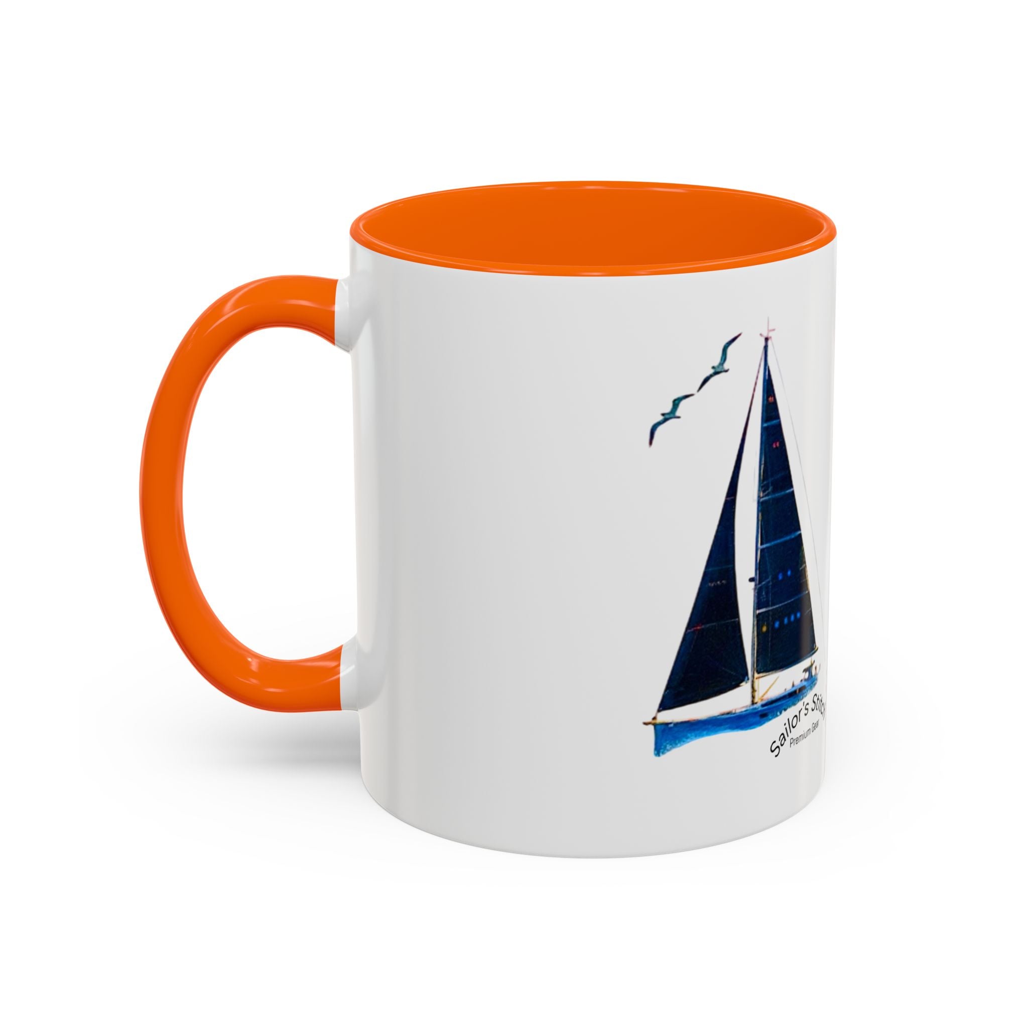 Sailing Yacht Mug, Nautical Coffee Cup, Ocean Lover Gift, Sailboat Tea Mug, Maritime Kitchen Decor, Sailor Mugs, Beach Theme Cup