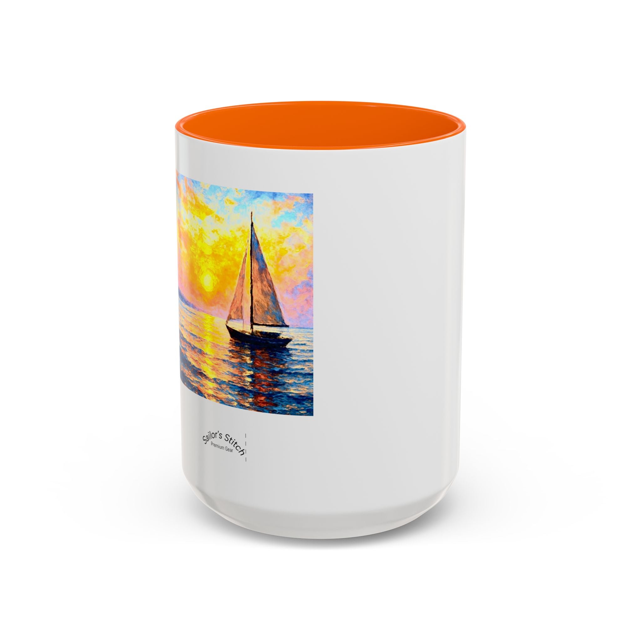 Sailing Sunset Coffee Mug, Nautical Tea Cup, Ocean Lover Gift, Boat Captain Kitchen Decor, Sailboat Ceramic Mug, Nautical Gift, Galley accessories