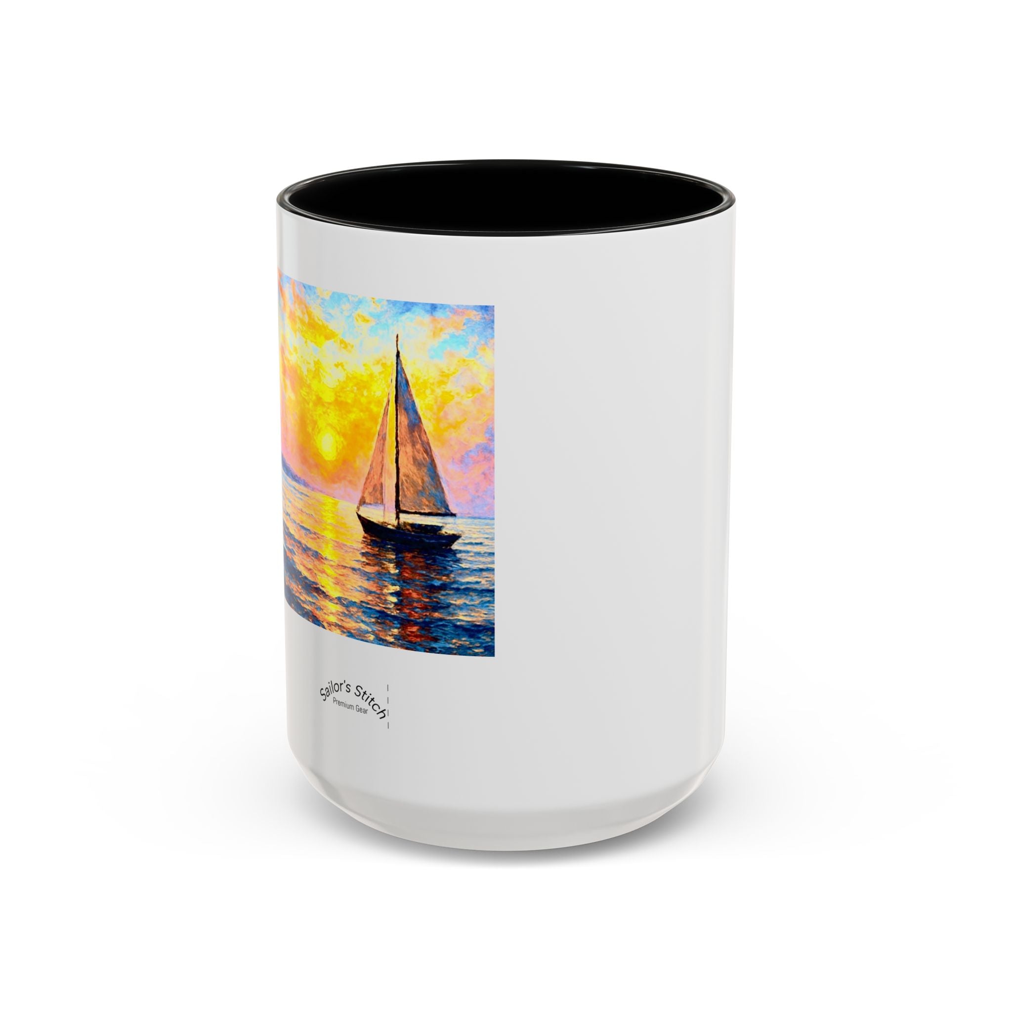 Sailing Sunset Coffee Mug, Nautical Tea Cup, Ocean Lover Gift, Boat Captain Kitchen Decor, Sailboat Ceramic Mug, Nautical Gift, Galley accessories